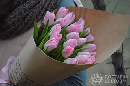 Букет тюльпанов "Розовые тюльпаны"